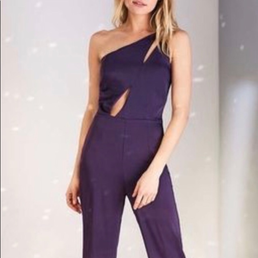 Urban Outfitters OML Purple One Shoulder Jumpsuit